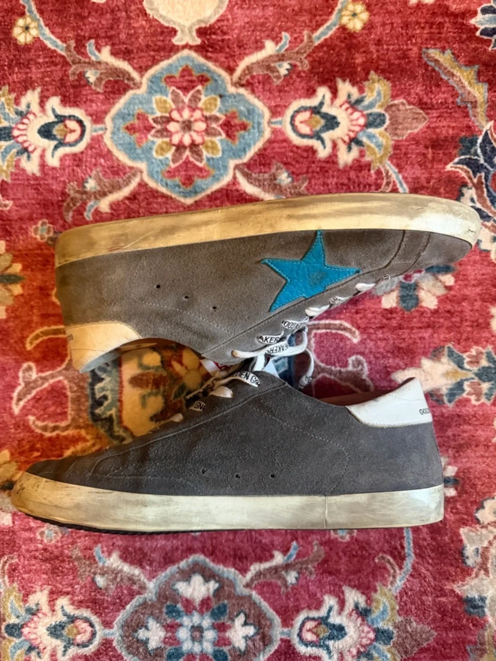 Golden Goose Men’s Superstar Gray Suede Sneakers Size 45 - Picture 6 of 11